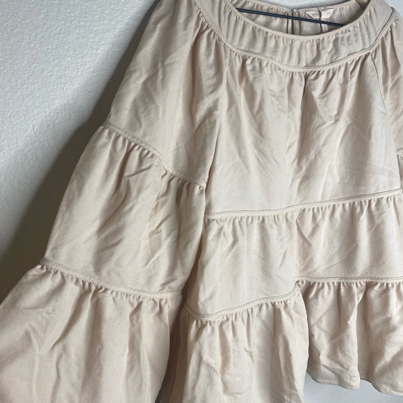 NEW Rebecca Taylor Pique Tiered Flowy Top in Marzapan / Cream / Medium - Picture 5 of 8